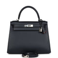 Hermes Special Order (HSS) Kelly Sellier 28 Bleu Obscur Verso Sombrero Palladium Hardware - Exclusu
