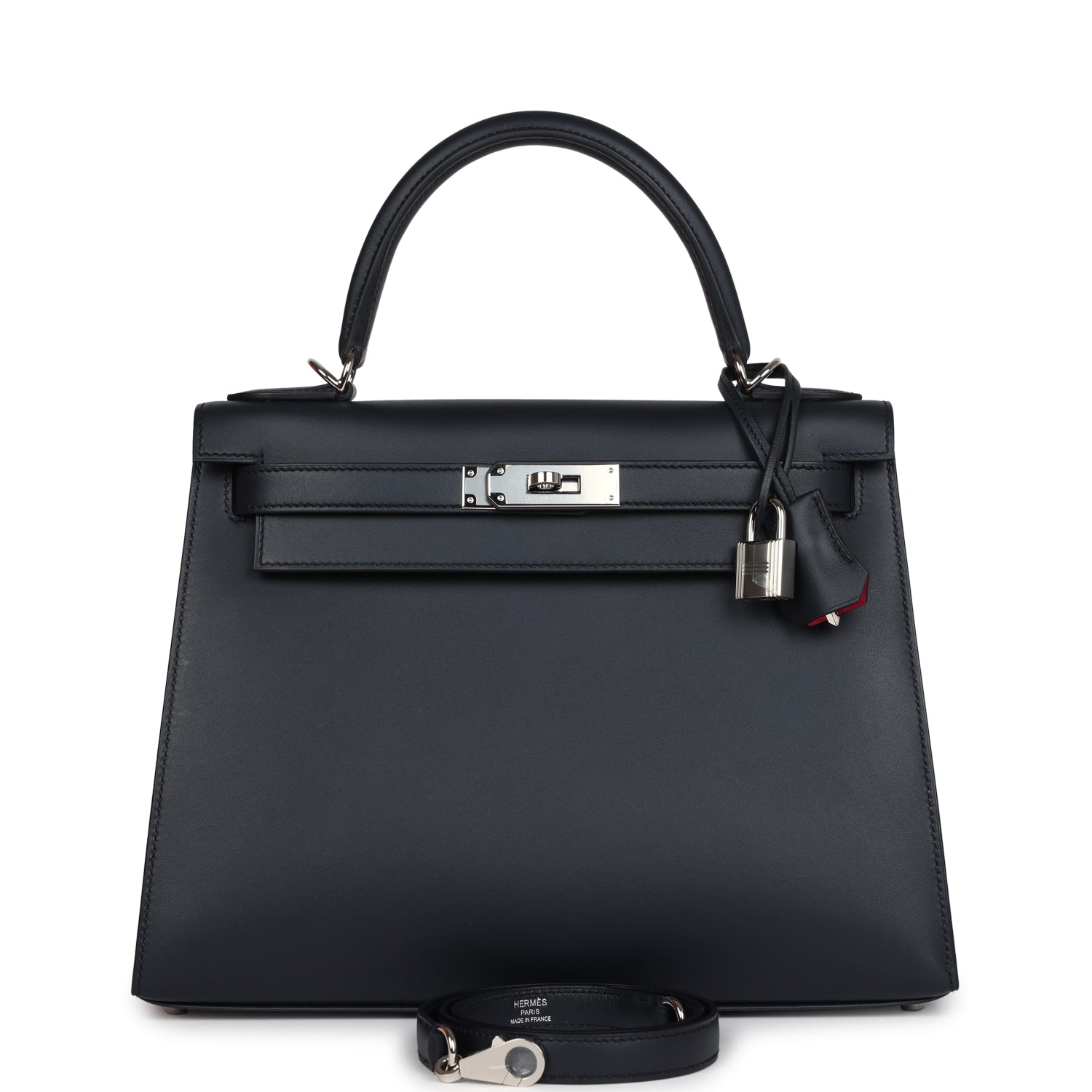 Hermes Special Order (HSS) Kelly Sellier 28 Bleu Obscur Verso Sombrero Palladium Hardware - Exclusu