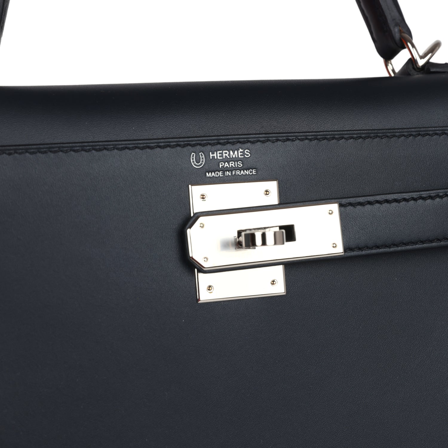 Hermes Special Order (HSS) Kelly Sellier 28 Bleu Obscur Verso Sombrero Palladium Hardware - Exclusu