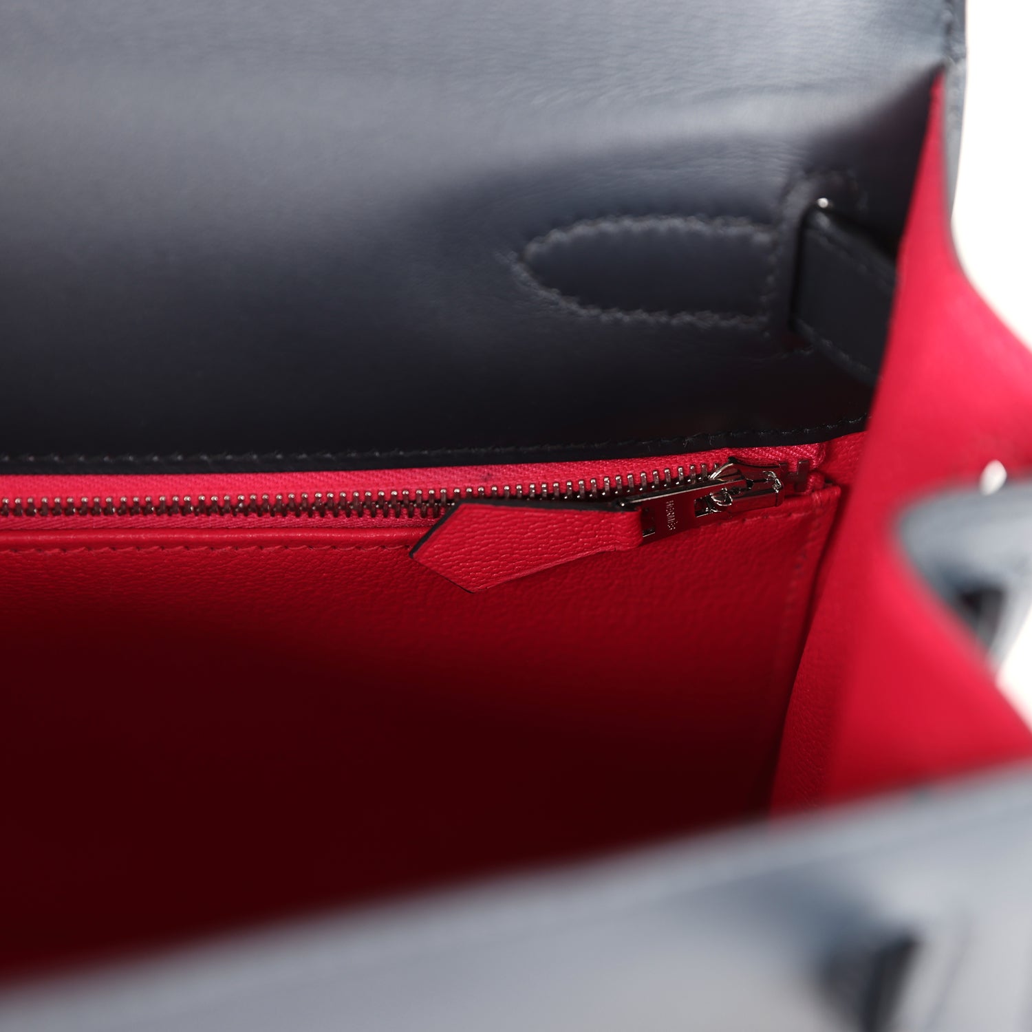 Hermes Special Order (HSS) Kelly Sellier 28 Bleu Obscur Verso Sombrero Palladium Hardware - Exclusu