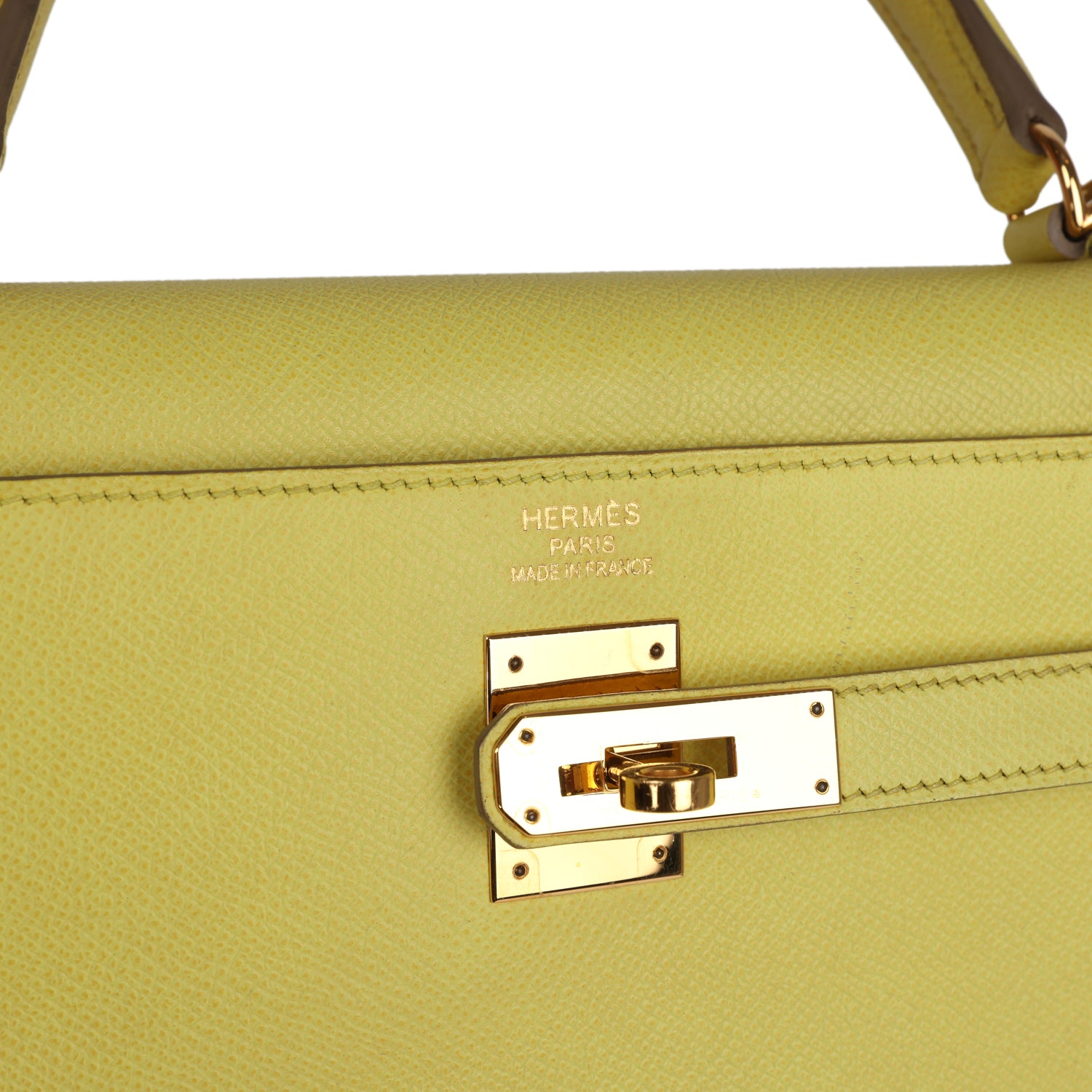 Hermes Kelly Sellier 35 Soufre Epsom Gold Hardware - Exclusu