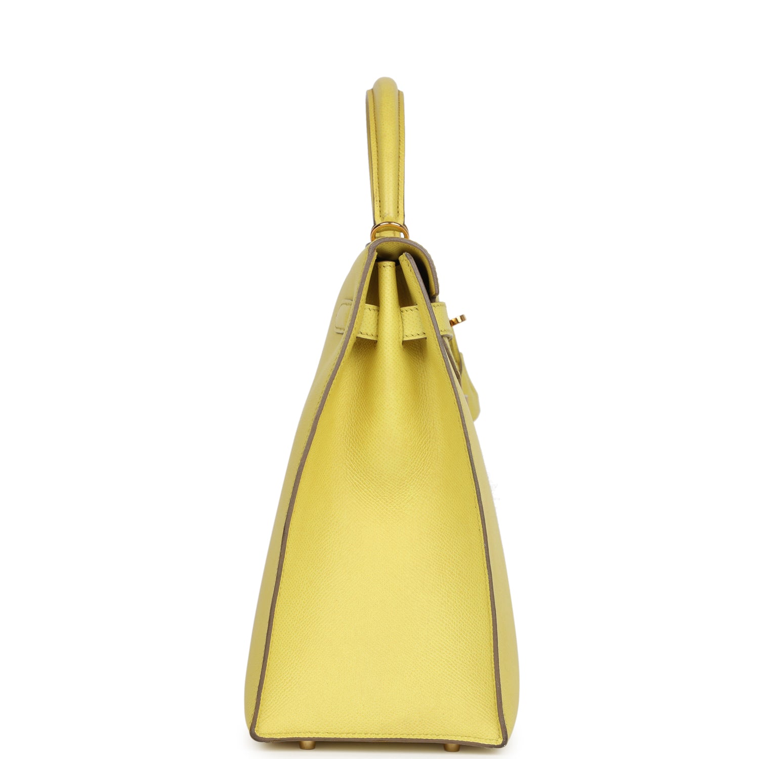 Hermes Kelly Sellier 35 Soufre Epsom Gold Hardware - Exclusu