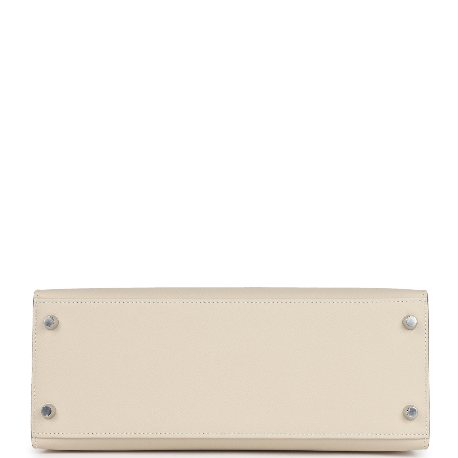 Hermes Kelly Sellier 28 Craie Epsom Palladium Hardware - Exclusu