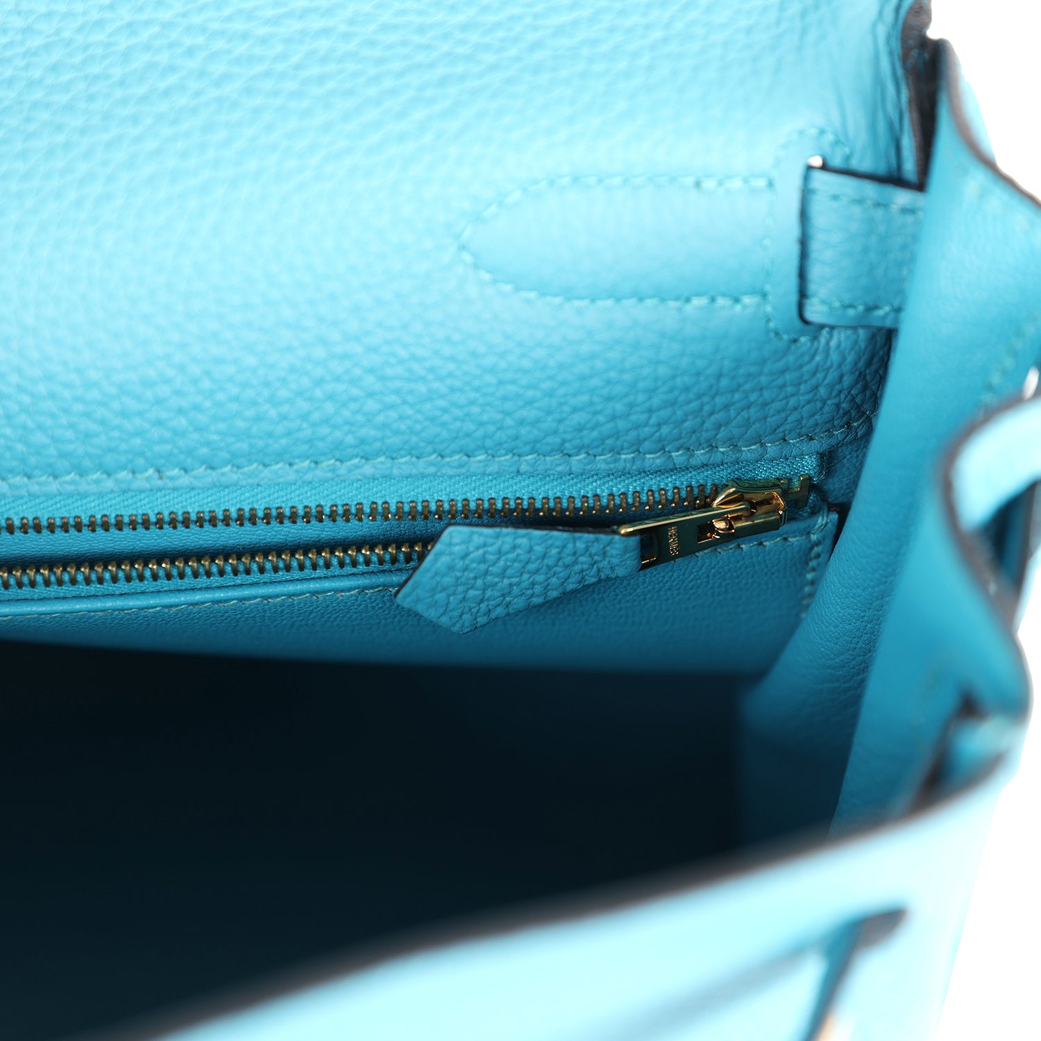 Hermes Kelly Retourne 28 Turquoise Togo Gold Hardware - Exclusu