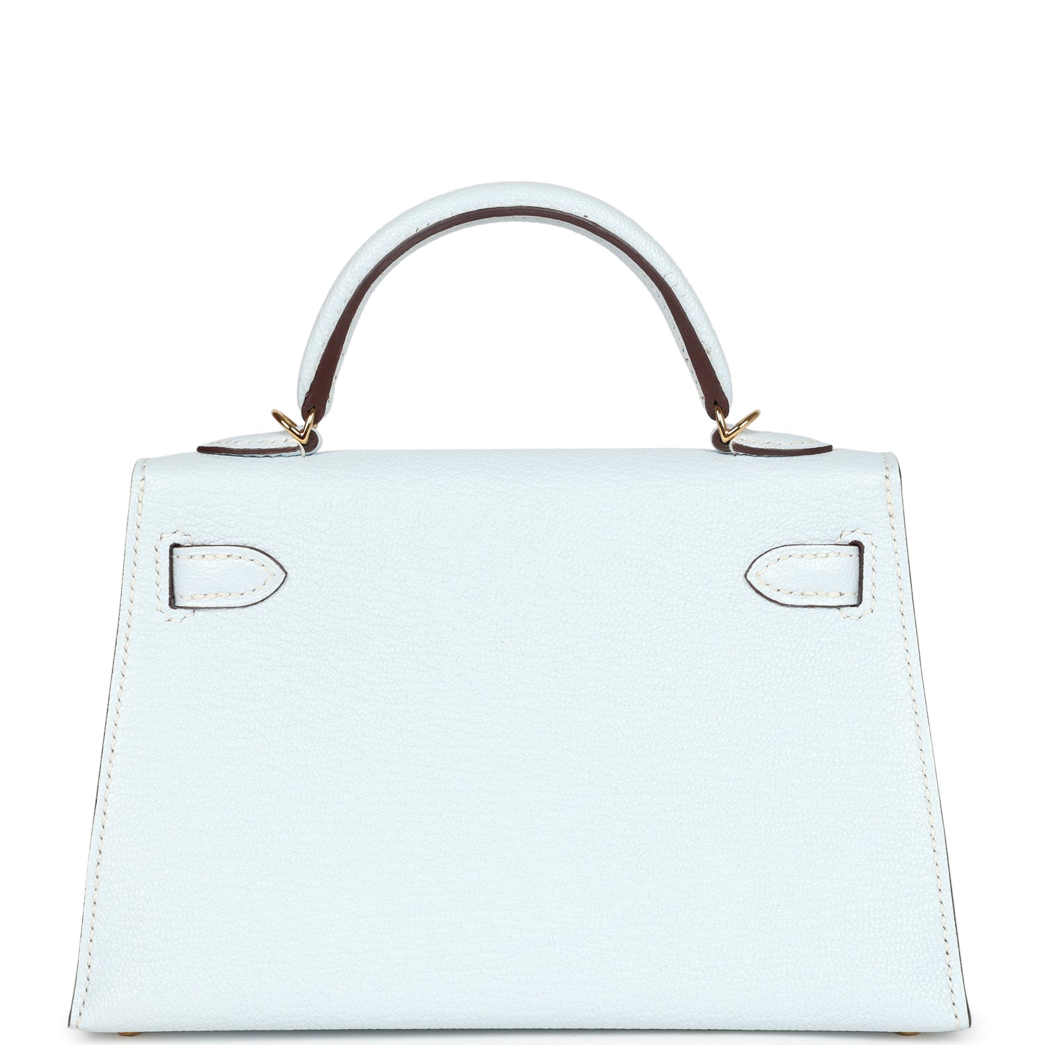 Hermes Kelly Sellier 20 Bleu Brume Chevre Gold Hardware - Exclusu