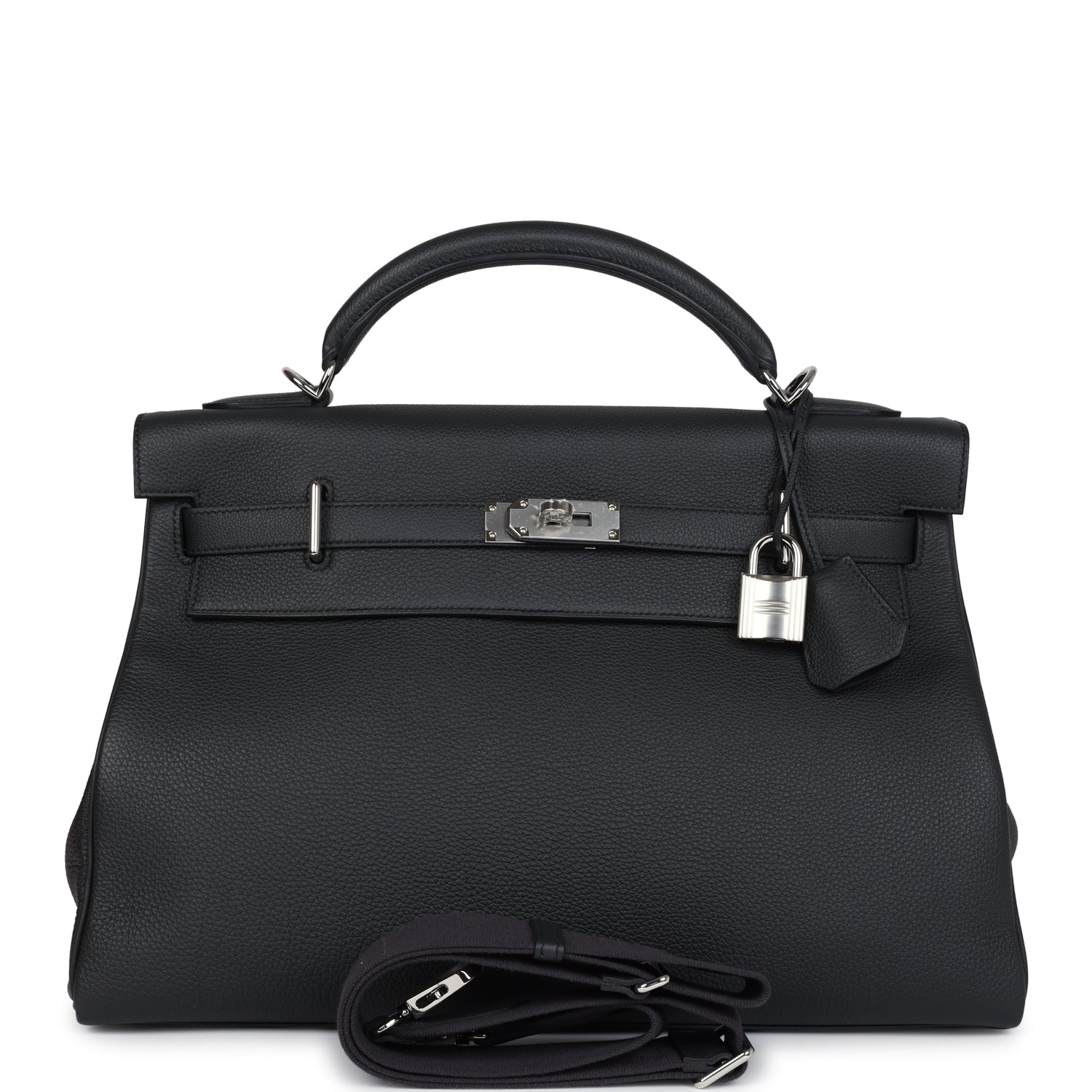 Hermes Kelly 42 Maxi Plomb Togo Palladium Hardware - Exclusu