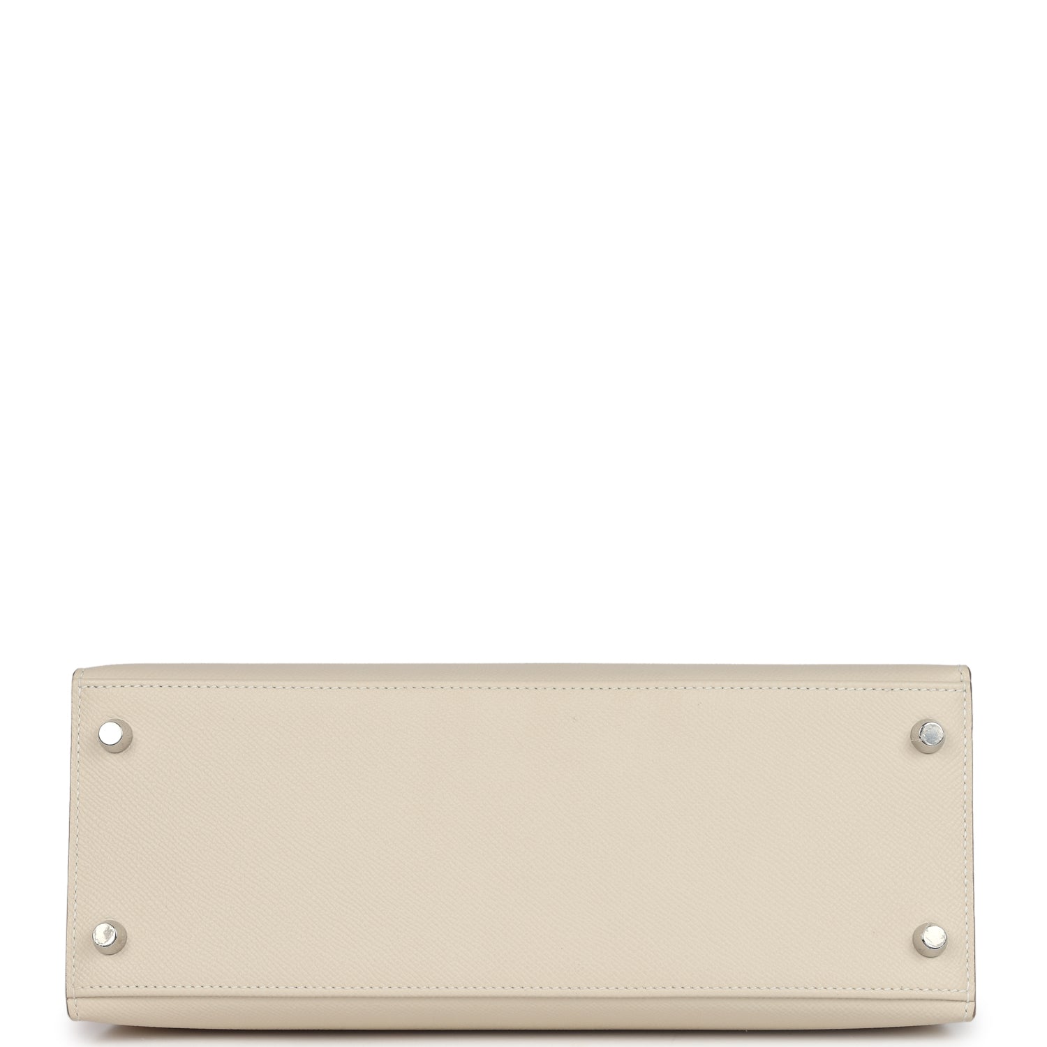Hermes Kelly Sellier 28 Craie Epsom Palladium Hardware - Exclusu