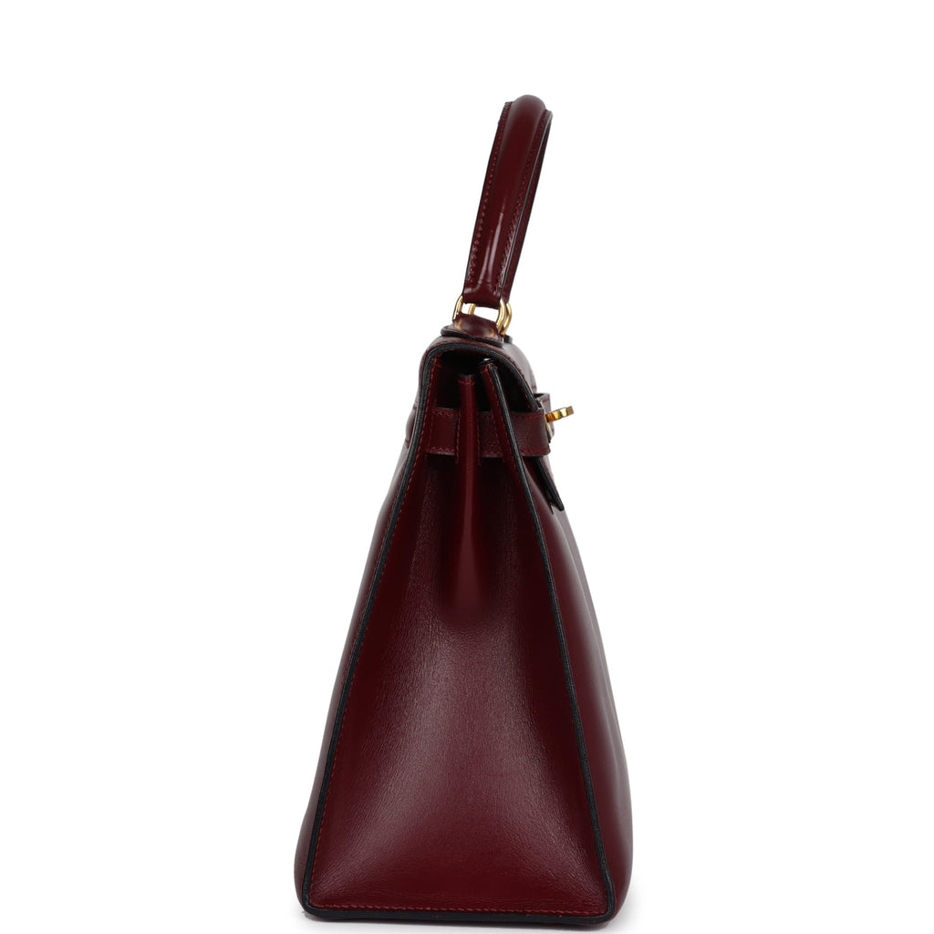 Hermes Kelly Sellier 28 Rouge H Box Gold Hardware