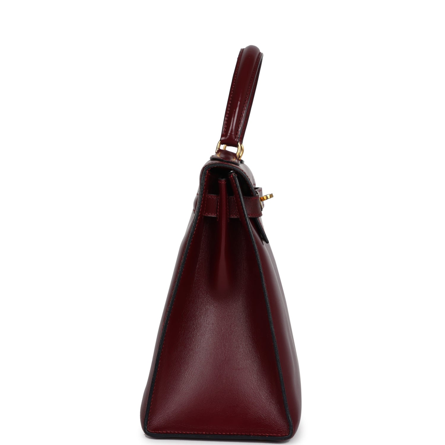 Hermes Kelly Sellier 28 Rouge H Box Gold Hardware