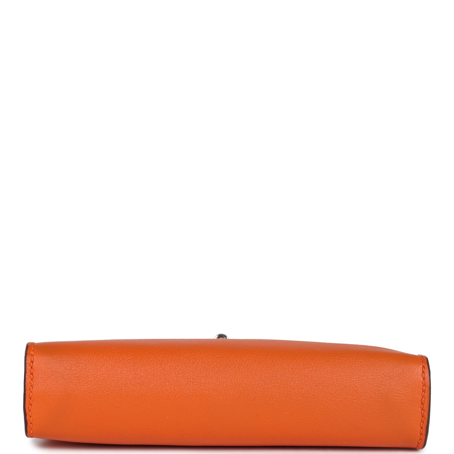 Hermes Micro Kelly 15 Orange Swift Palladium Hardware - Exclusu