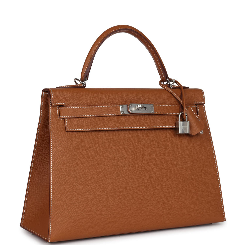Hermes Kelly Sellier 32 Gold Epsom Palladium Hardware - Exclusu