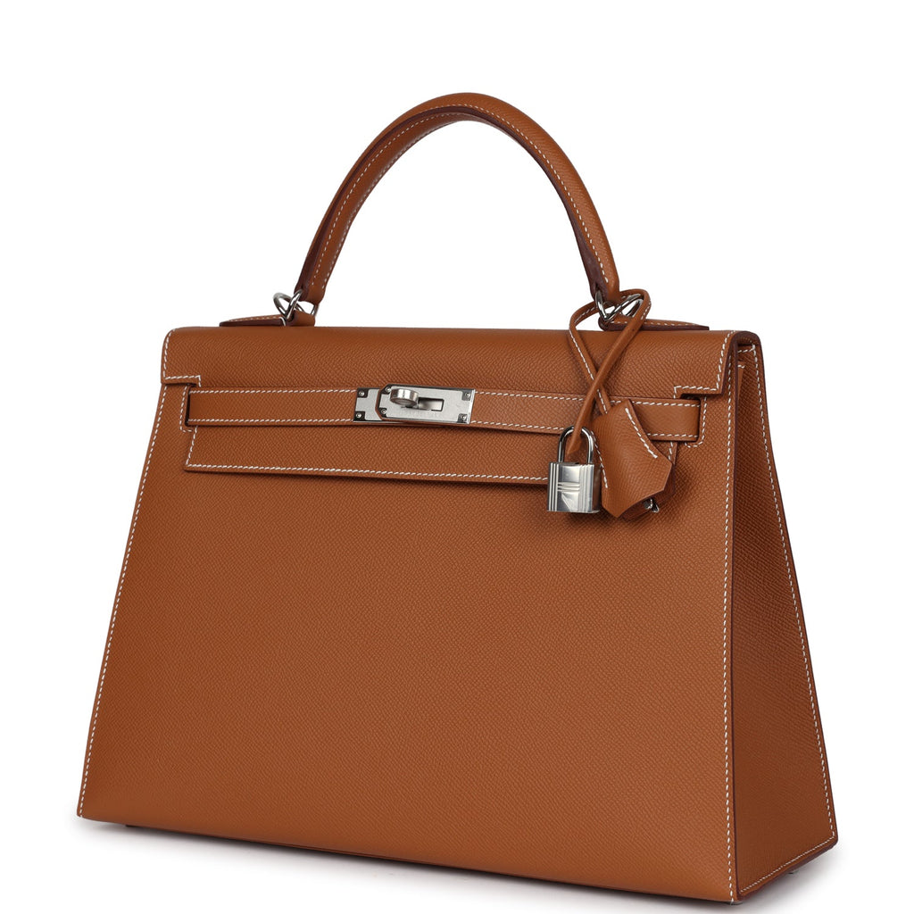 Hermes Kelly Sellier 32 Gold Epsom Palladium Hardware - Exclusu