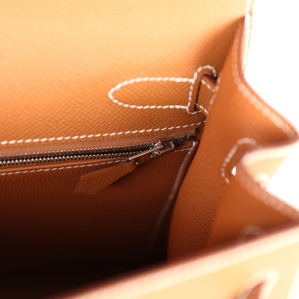 Hermes Kelly Sellier 32 Gold Epsom Palladium Hardware - Exclusu