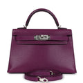 Hermes Kelly Sellier 20 Anemone Chevre Palladium Hardware - Exclusu