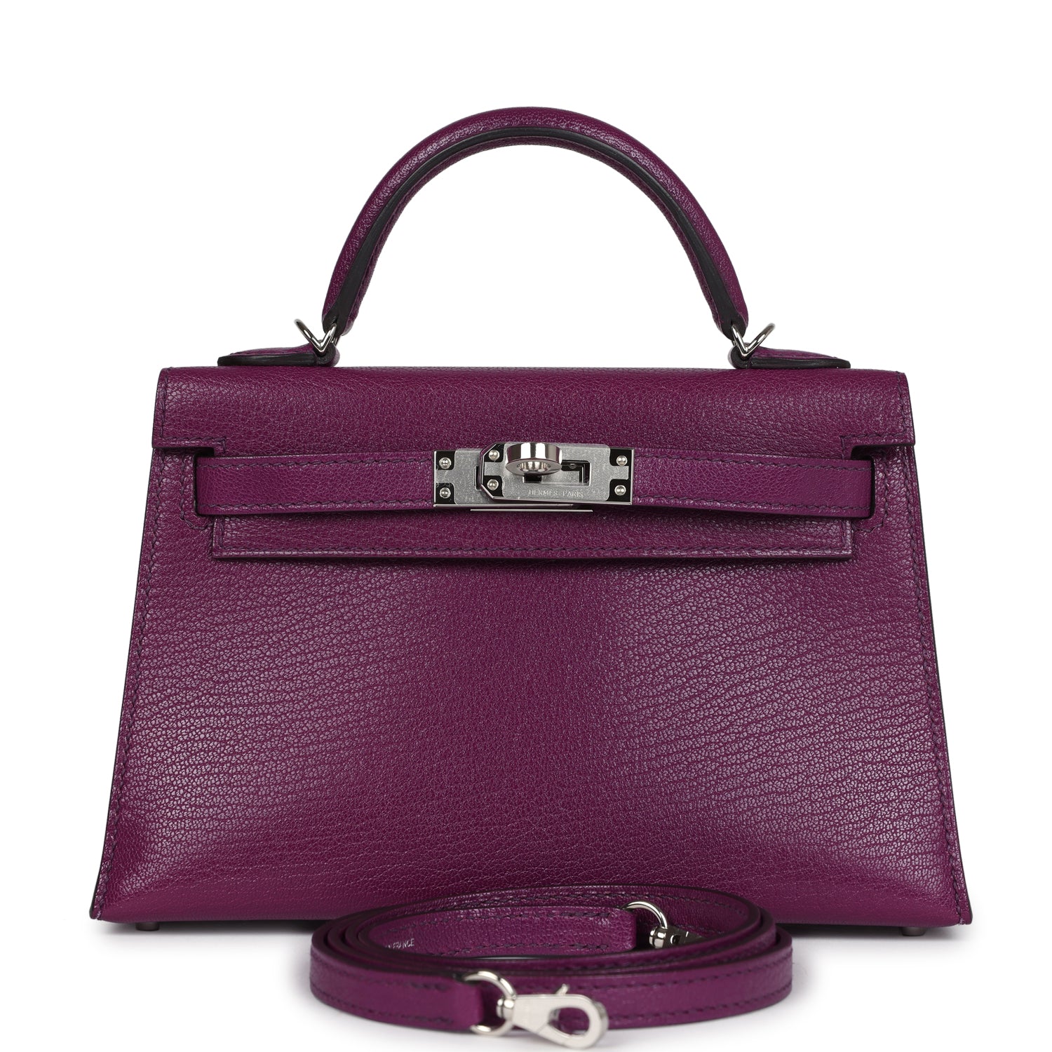 Hermes Kelly Sellier 20 Anemone Chevre Palladium Hardware - Exclusu
