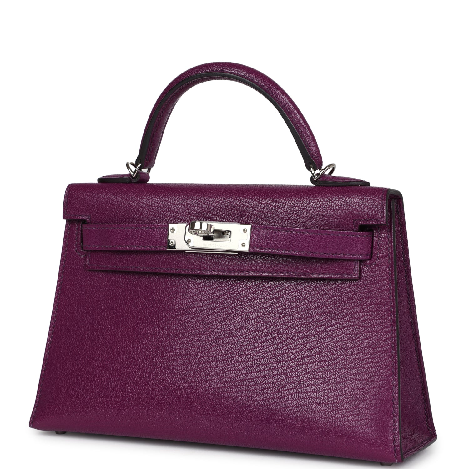 Hermes Kelly Sellier 20 Anemone Chevre Palladium Hardware - Exclusu