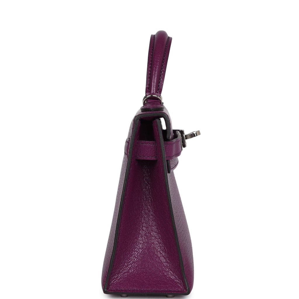 Hermes Kelly Sellier 20 Anemone Chevre Palladium Hardware - Exclusu