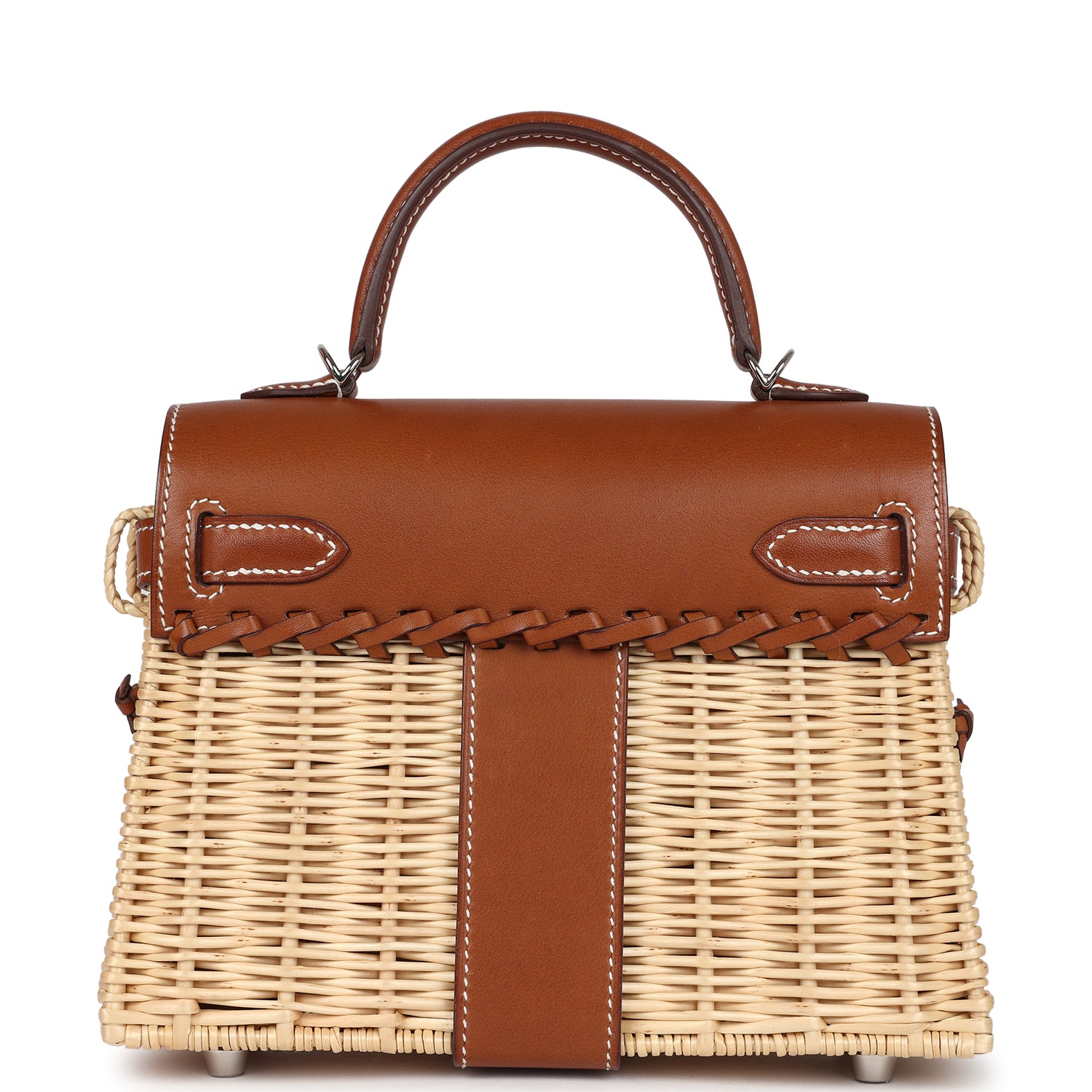 Hermes Mini Picnic Kelly 20 Fauve Barenia Palladium Hardware - Exclusu