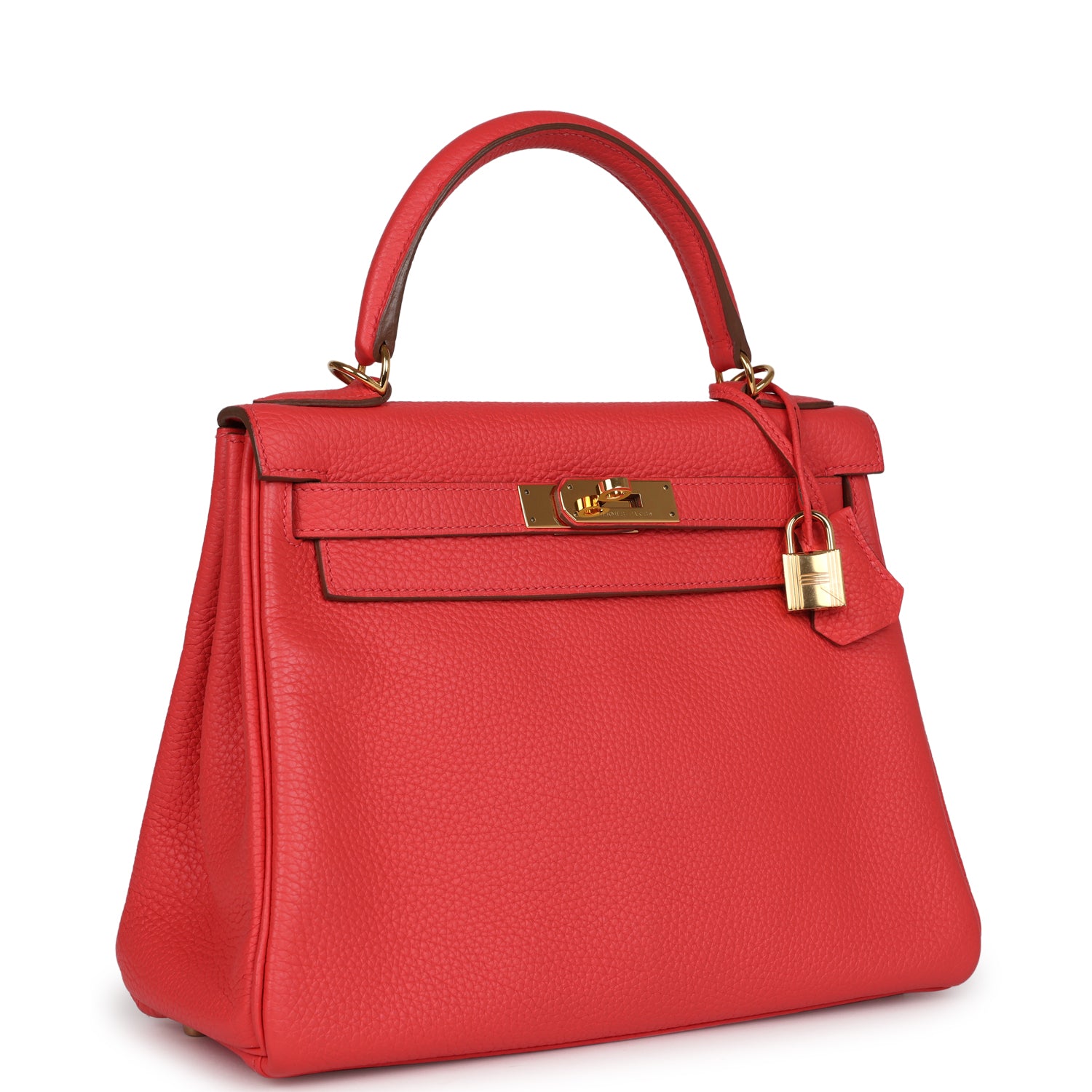 Hermes Kelly Retourne 28 Rose Jaipur Clemence Gold Hardware - Exclusu