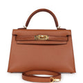 Hermes Kelly Sellier 20 Gold Madame and Matte Alligator Touch Gold Hardware - Exclusu