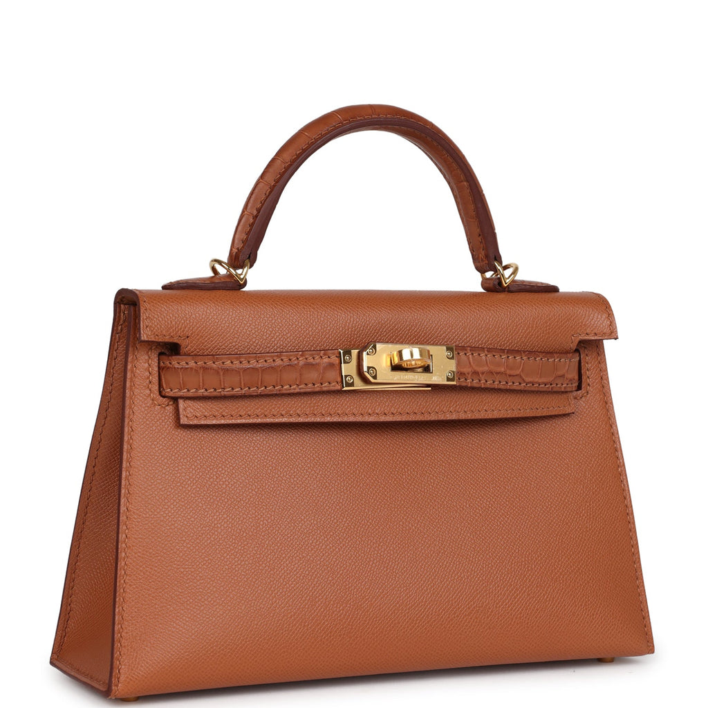 Hermes Kelly Sellier 20 Gold Madame and Matte Alligator Touch Gold Hardware - Exclusu