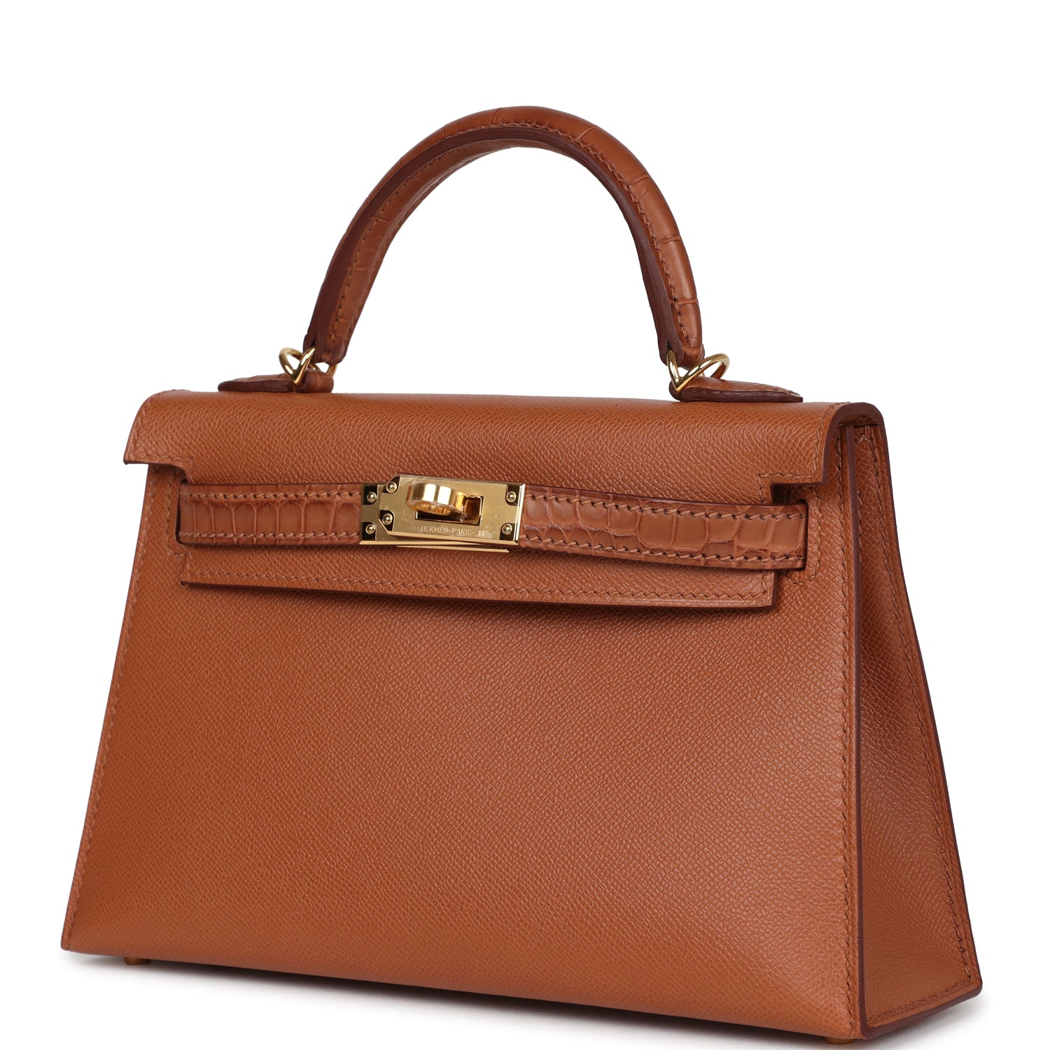 Hermes Kelly Sellier 20 Gold Madame and Matte Alligator Touch Gold Hardware - Exclusu
