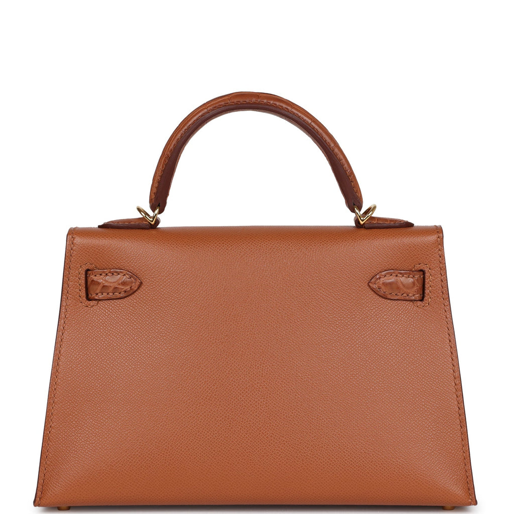 Hermes Kelly Sellier 20 Gold Madame and Matte Alligator Touch Gold Hardware - Exclusu