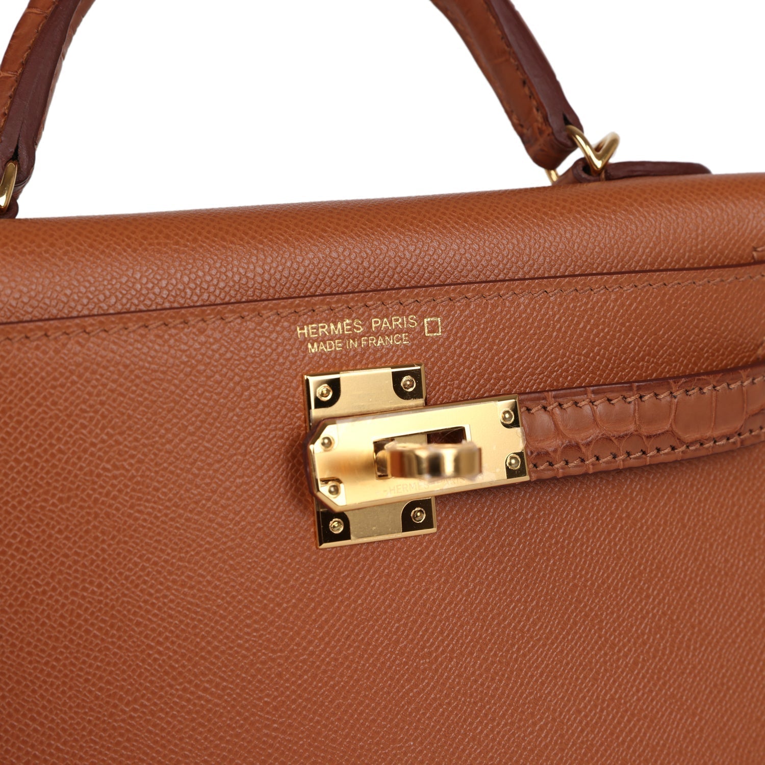 Hermes Kelly Sellier 20 Gold Madame and Matte Alligator Touch Gold Hardware - Exclusu
