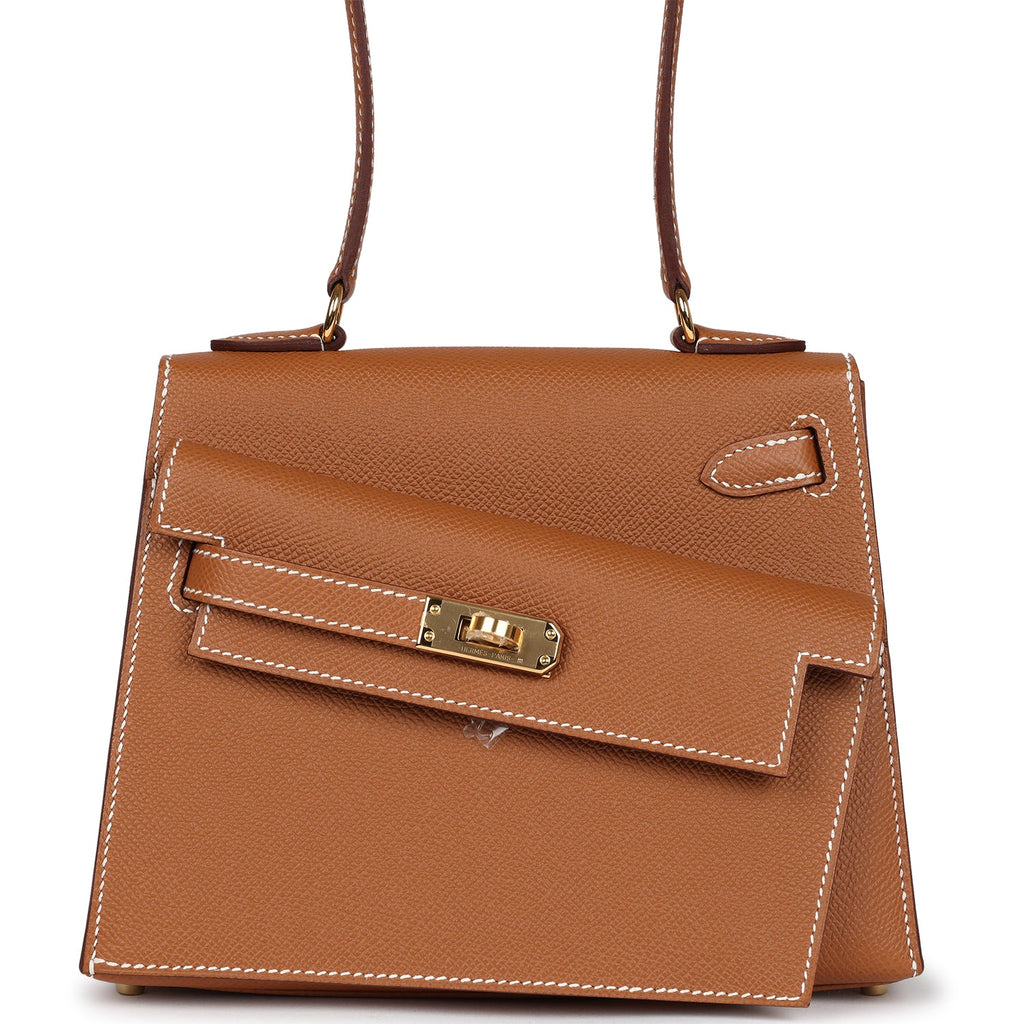 Hermes Kelly Sellier en Desordre 20 Gold Epsom Gold Hardware - Exclusu