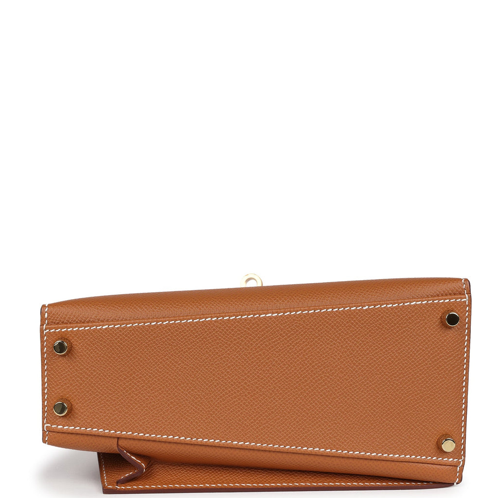 Hermes Kelly Sellier en Desordre 20 Gold Epsom Gold Hardware - Exclusu