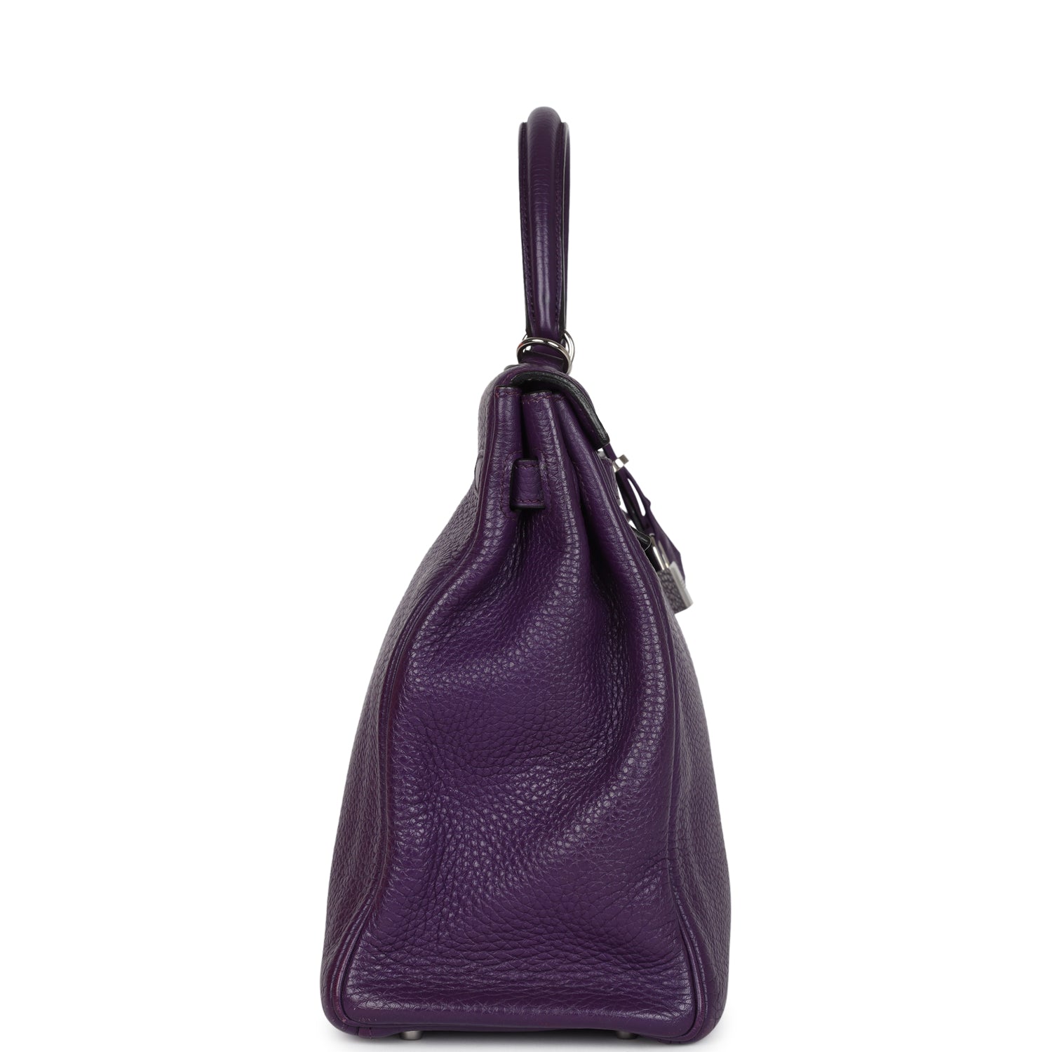 Hermes Kelly Retourne 35 Ultraviolet Clemence Palladium Hardware - Exclusu