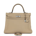 Hermes Kelly Retourne 35 Trench Togo Palladium Hardware - Exclusu