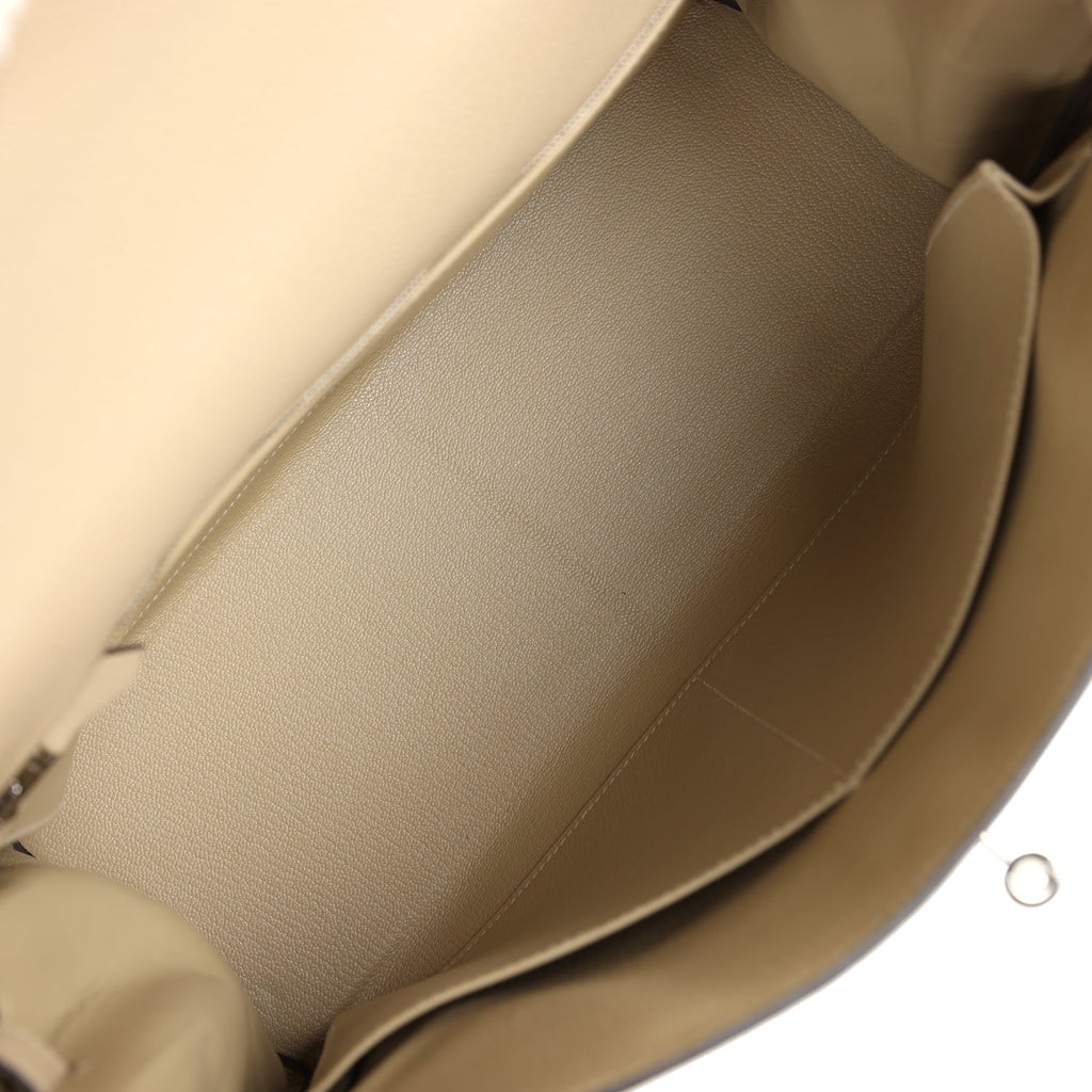 Hermes Kelly Retourne 35 Trench Togo Palladium Hardware - Exclusu