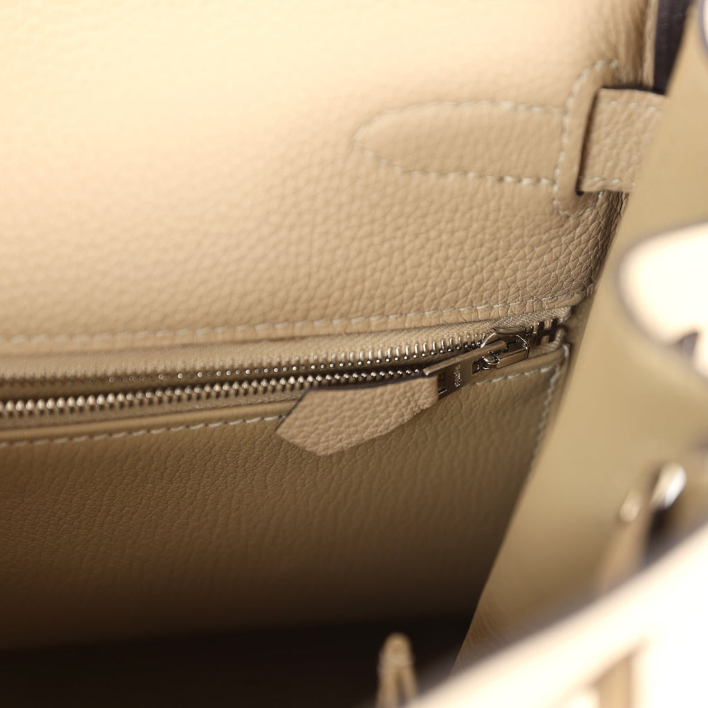 Hermes Kelly Retourne 35 Trench Togo Palladium Hardware - Exclusu