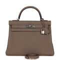 Hermes Special Order (HSS) Kelly Retourne 32 Etoupe Verso Togo Palladium Hardware - Exclusu