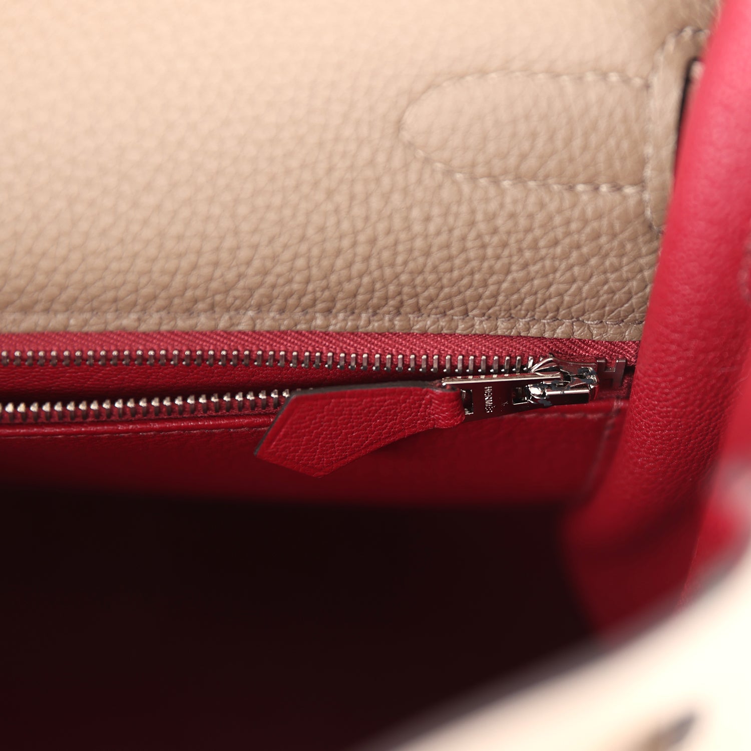 Hermes Special Order (HSS) Kelly Retourne 32 Etoupe Verso Togo Palladium Hardware - Exclusu