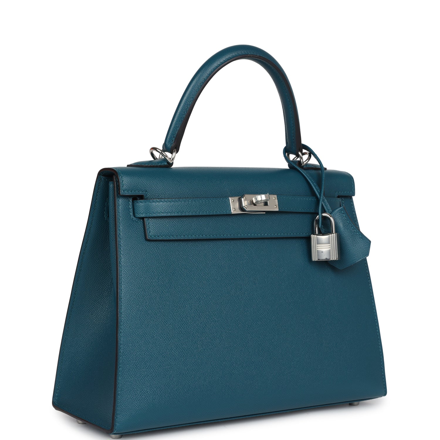 Hermes Kelly Sellier 25 Vert Bosphore Verso Madame Palladium Hardware - Exclusu