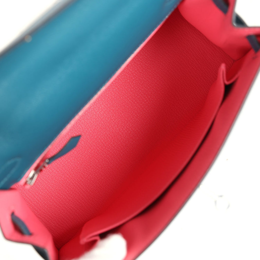 Hermes Kelly Sellier 25 Vert Bosphore Verso Madame Palladium Hardware - Exclusu