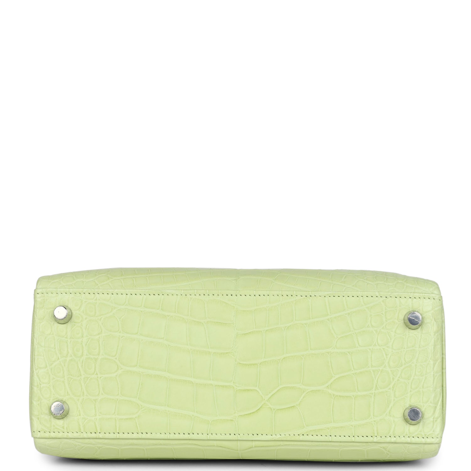 Hermes Kelly Retourne 25 Jaune Bourgeon Matte Alligator Palladium Hardware - Exclusu