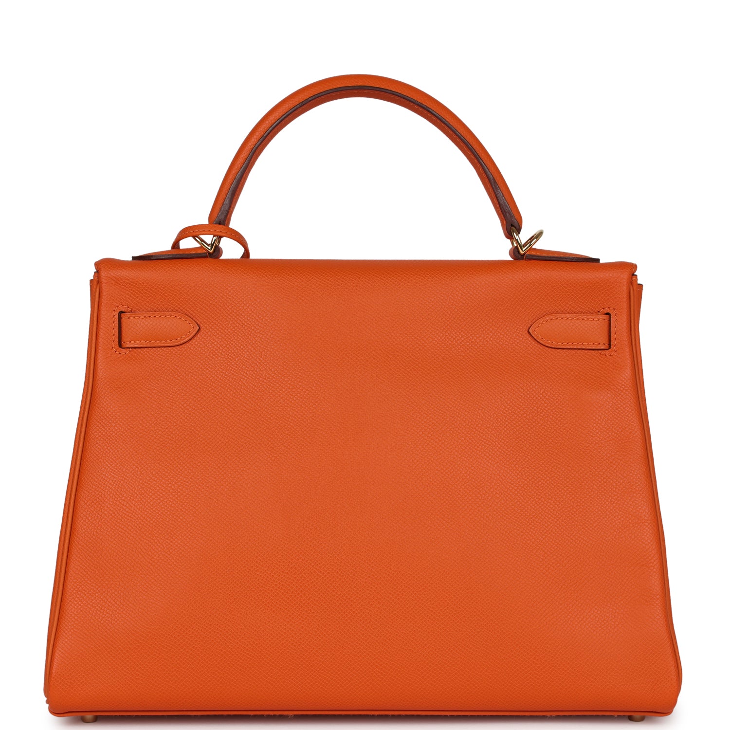 Hermes Kelly Retourne 32 Orange H Epsom Gold Hardware - Exclusu