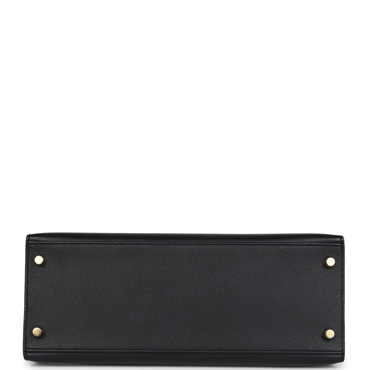 Hermes Kelly Sellier 28 Black Epsom Gold Hardware - Exclusu