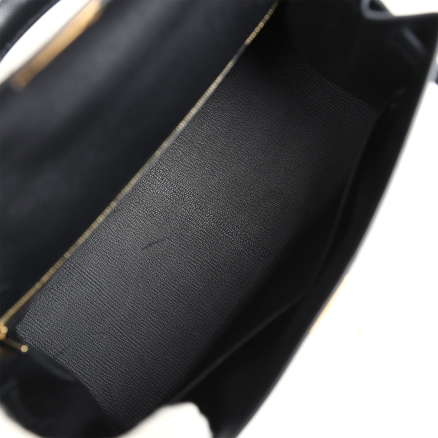Hermes Kelly Sellier 28 Black Epsom Gold Hardware - Exclusu
