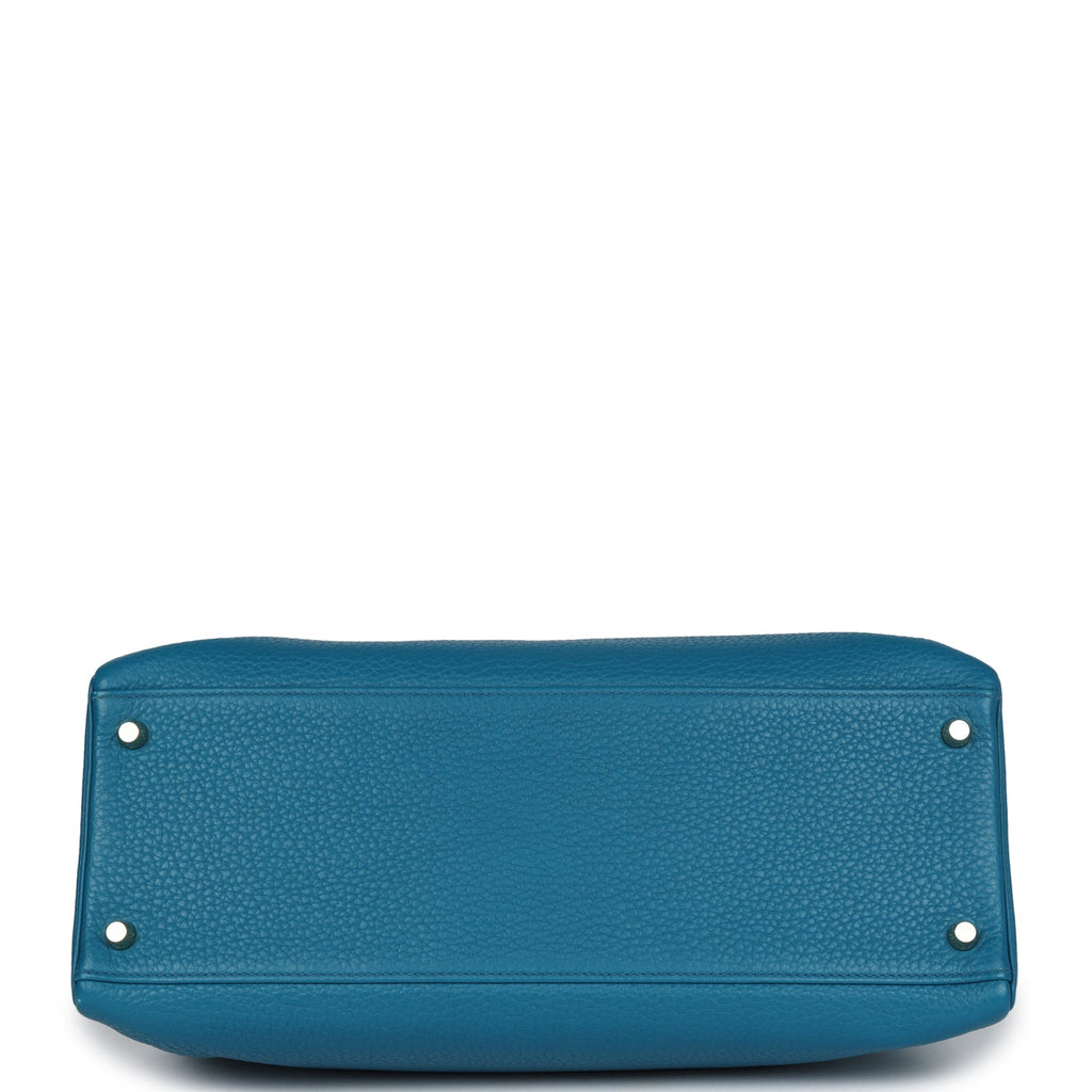 Hermes Kelly Retourne 35 Cobalt Clemence Gold Hardware - Exclusu