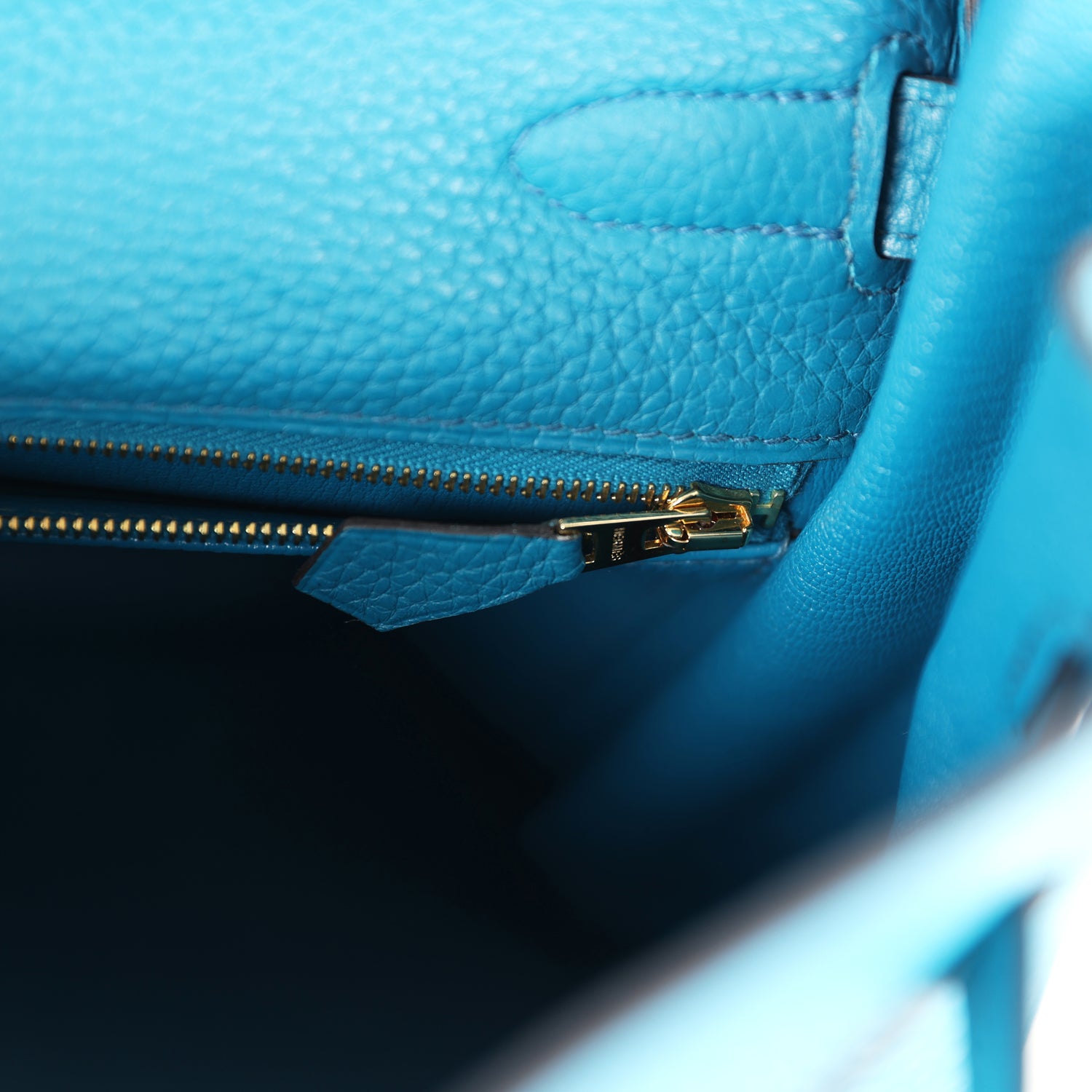 Hermes Kelly Retourne 35 Cobalt Clemence Gold Hardware - Exclusu