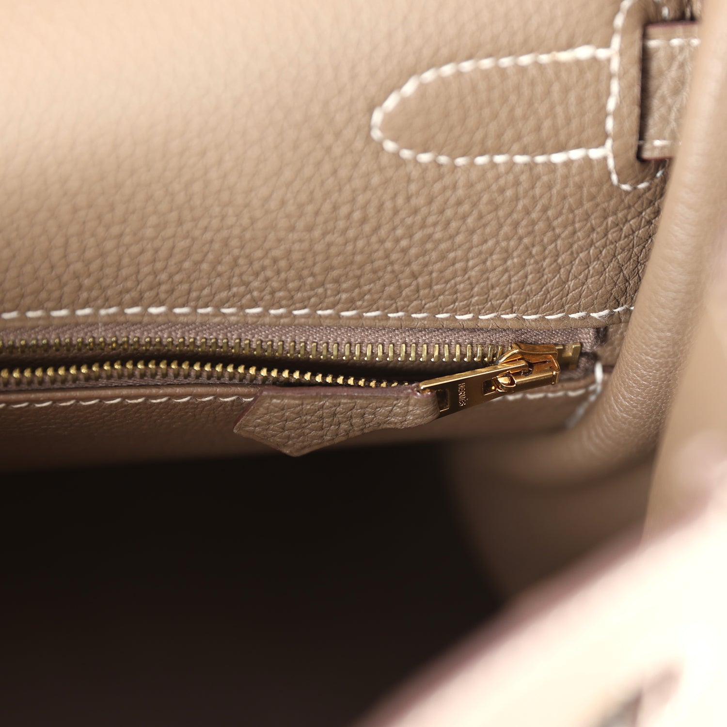 Hermes Kelly Retourne 35 Etoupe Togo Gold Hardware - Exclusu