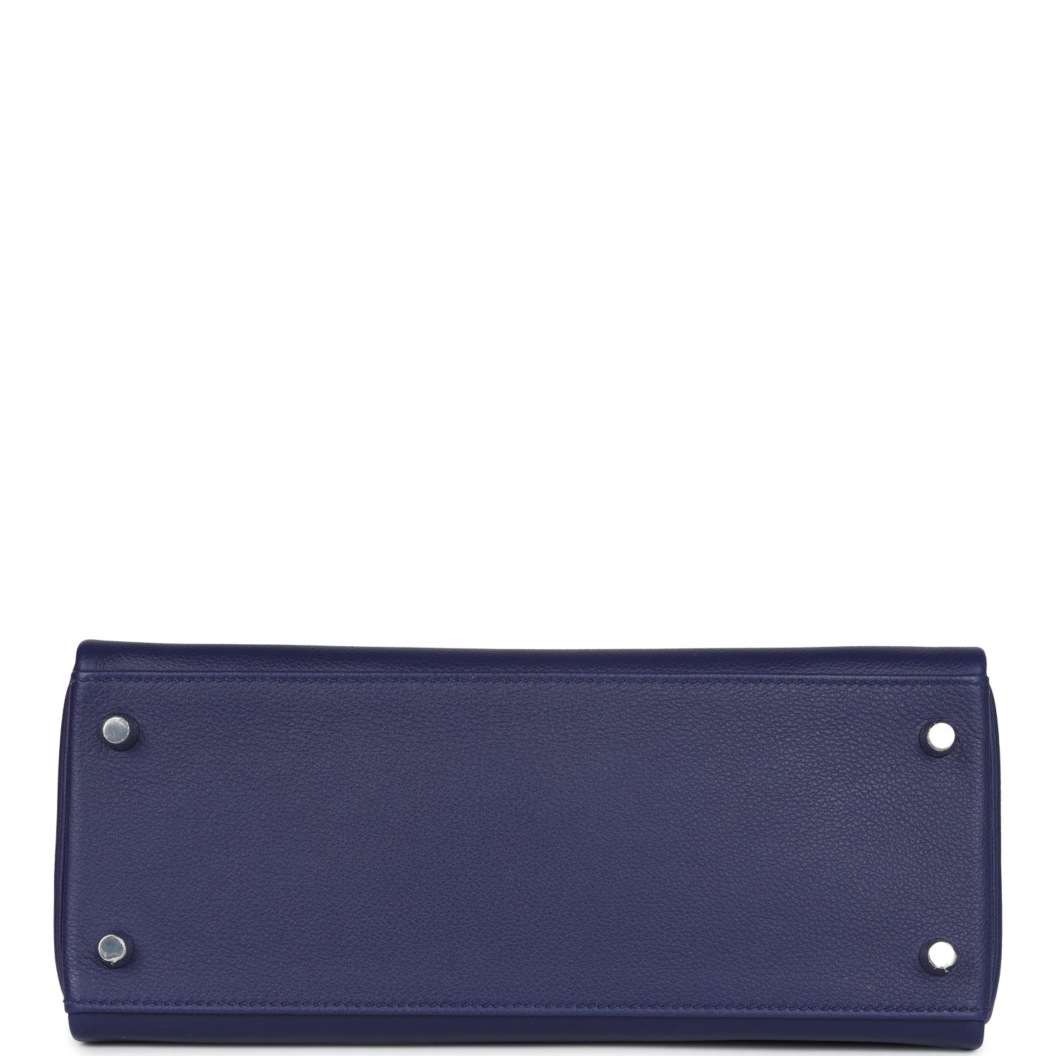 Hermes Kelly Retourne 28 Bleu Encre Verso Evercolor Palladium Hardware - Exclusu