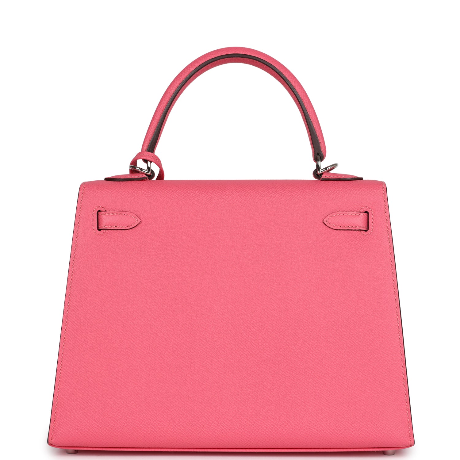 Hermes Kelly Sellier 25 Rose Azalee Epsom Palladium Hardware - Exclusu