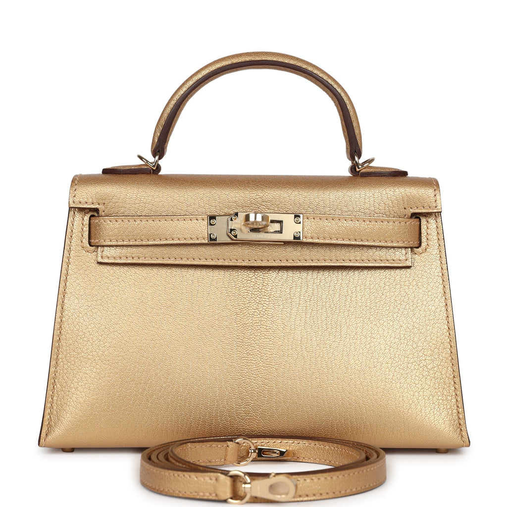 Hermes Kelly Sellier 20 Dore Chevre Chamkilight Permabrass Hardware - Exclusu