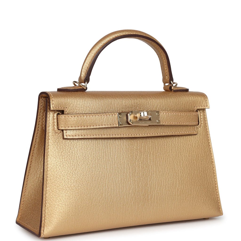 Hermes Kelly Sellier 20 Dore Chevre Chamkilight Permabrass Hardware - Exclusu