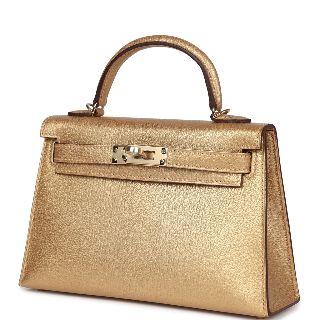 Hermes Kelly Sellier 20 Dore Chevre Chamkilight Permabrass Hardware - Exclusu